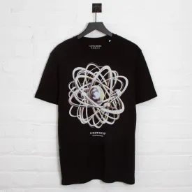 032 Disco Psychedelia Front Print - Tshirt - Black
