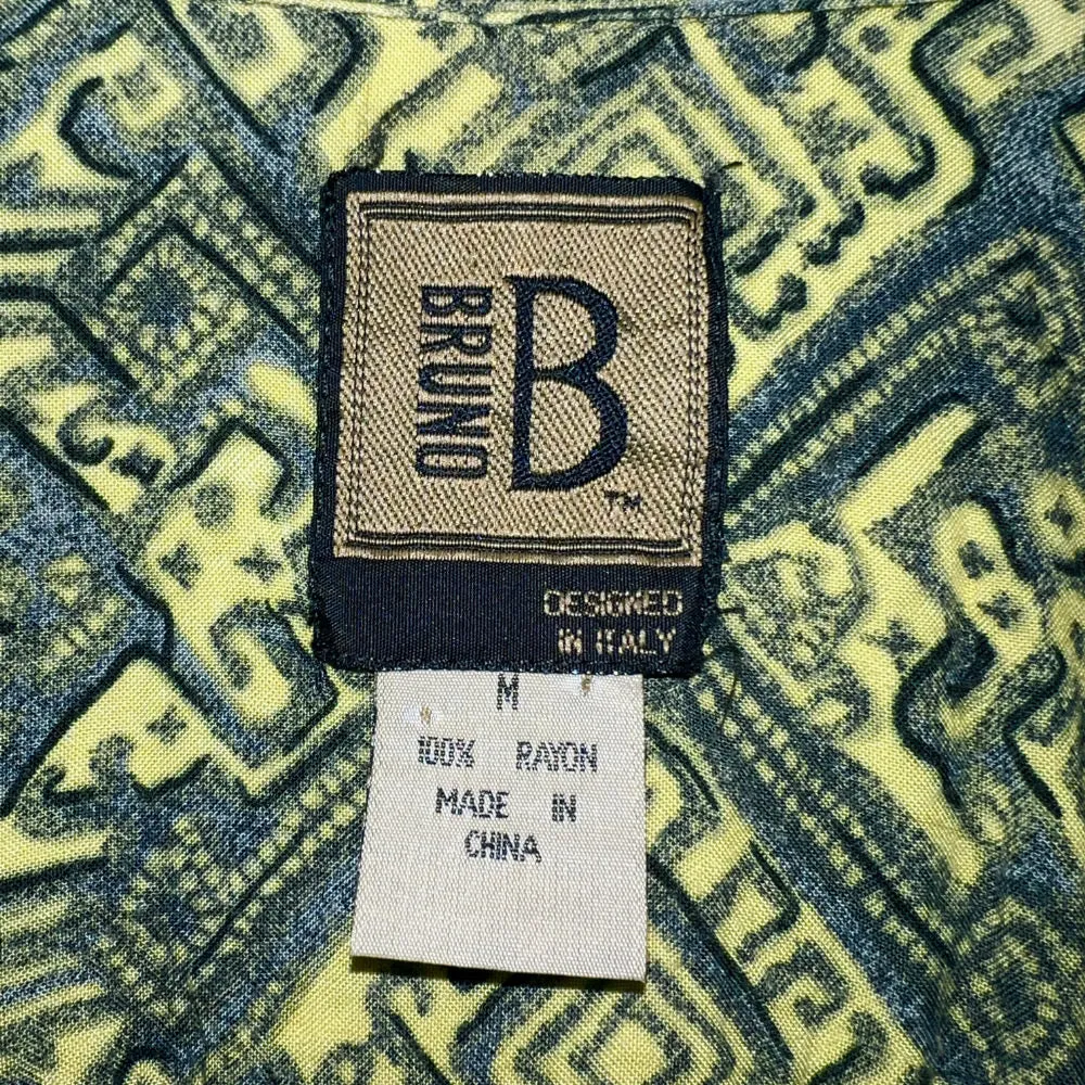 90'S / ETHNIC PATTERN RAYON SS SHIRT (UNISEX)