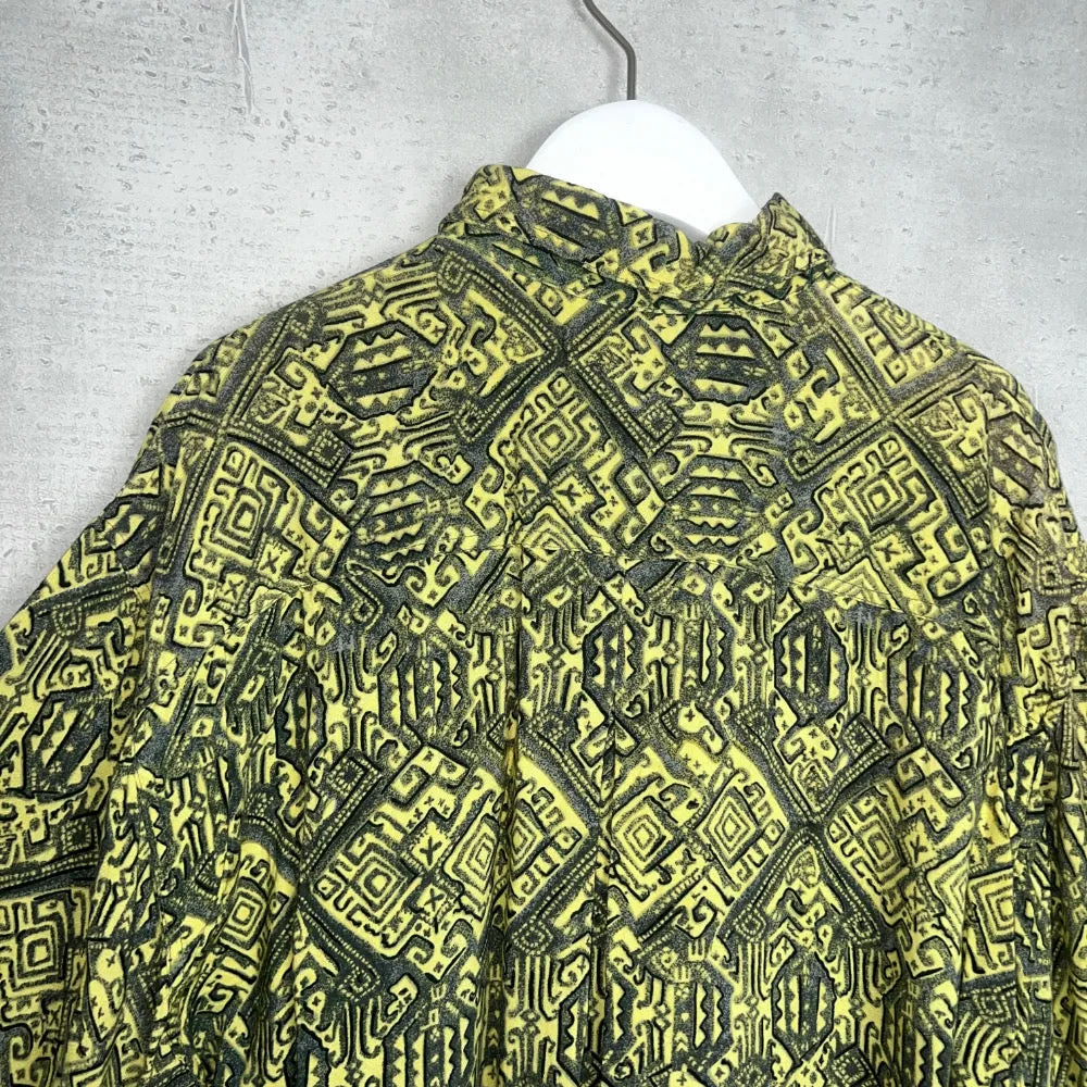 90'S / ETHNIC PATTERN RAYON SS SHIRT (UNISEX)