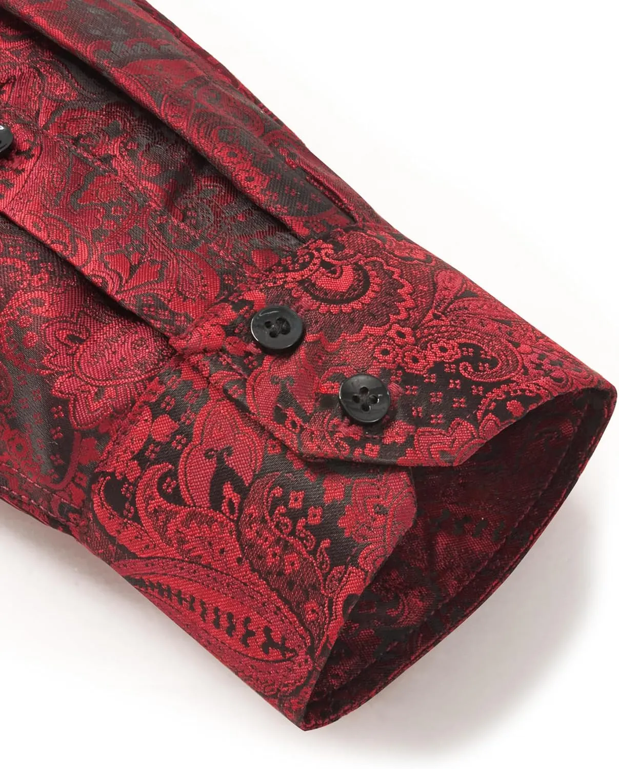 Alimens & Gentle Mens Paisley Shirts Dress Shirt for Men Western Cowboy Shirt Long Sleeve Button Down Shirt Wedding Party