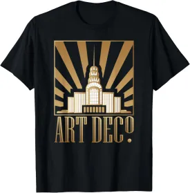 Art Deco Gift For Men Women Architectural Design Poster T-Shirt
