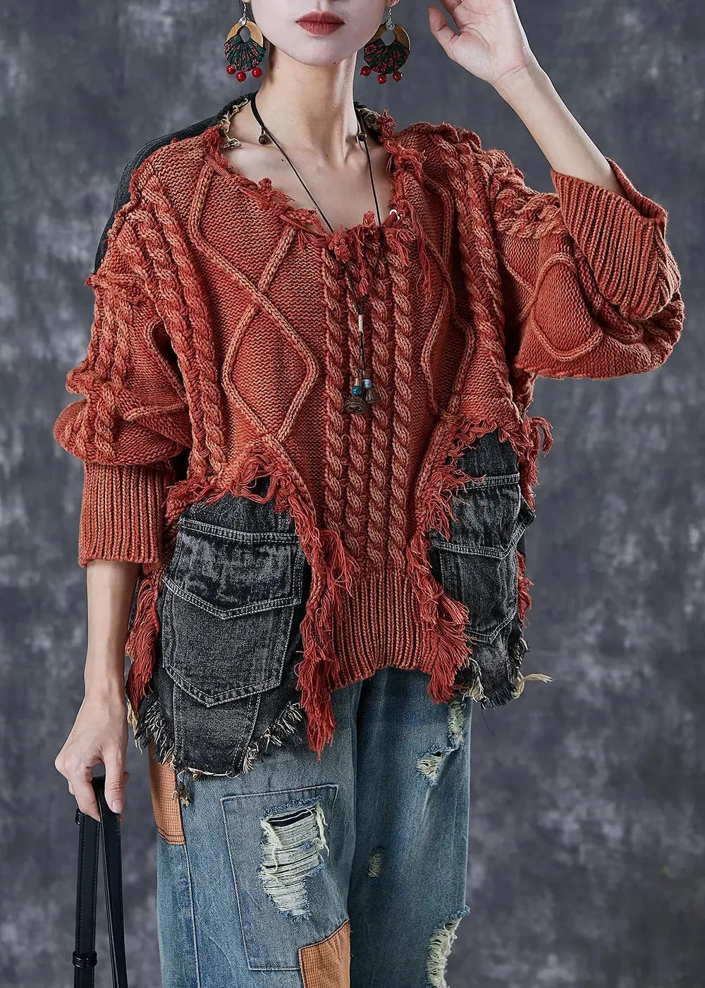 Asymmetrical Patchwork Sweater