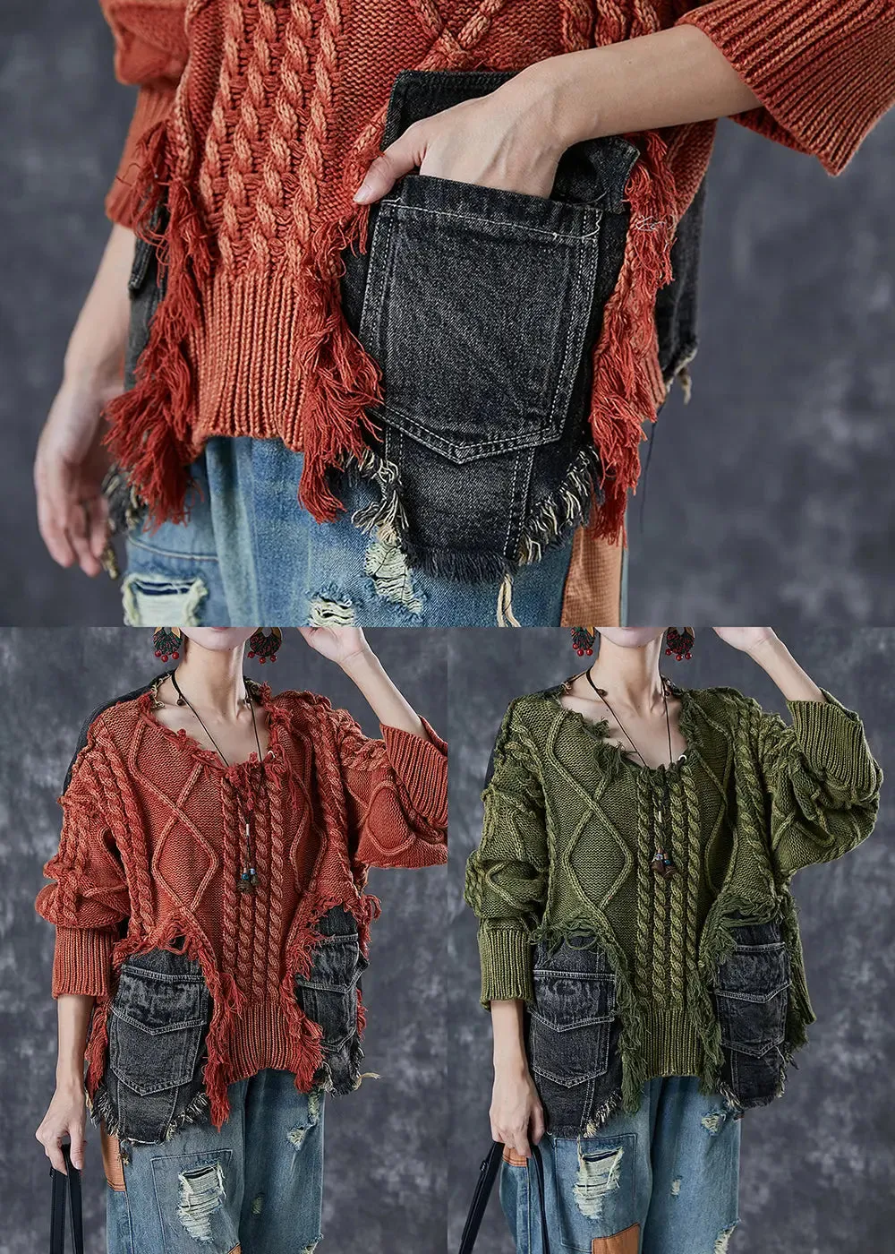Asymmetrical Patchwork Sweater
