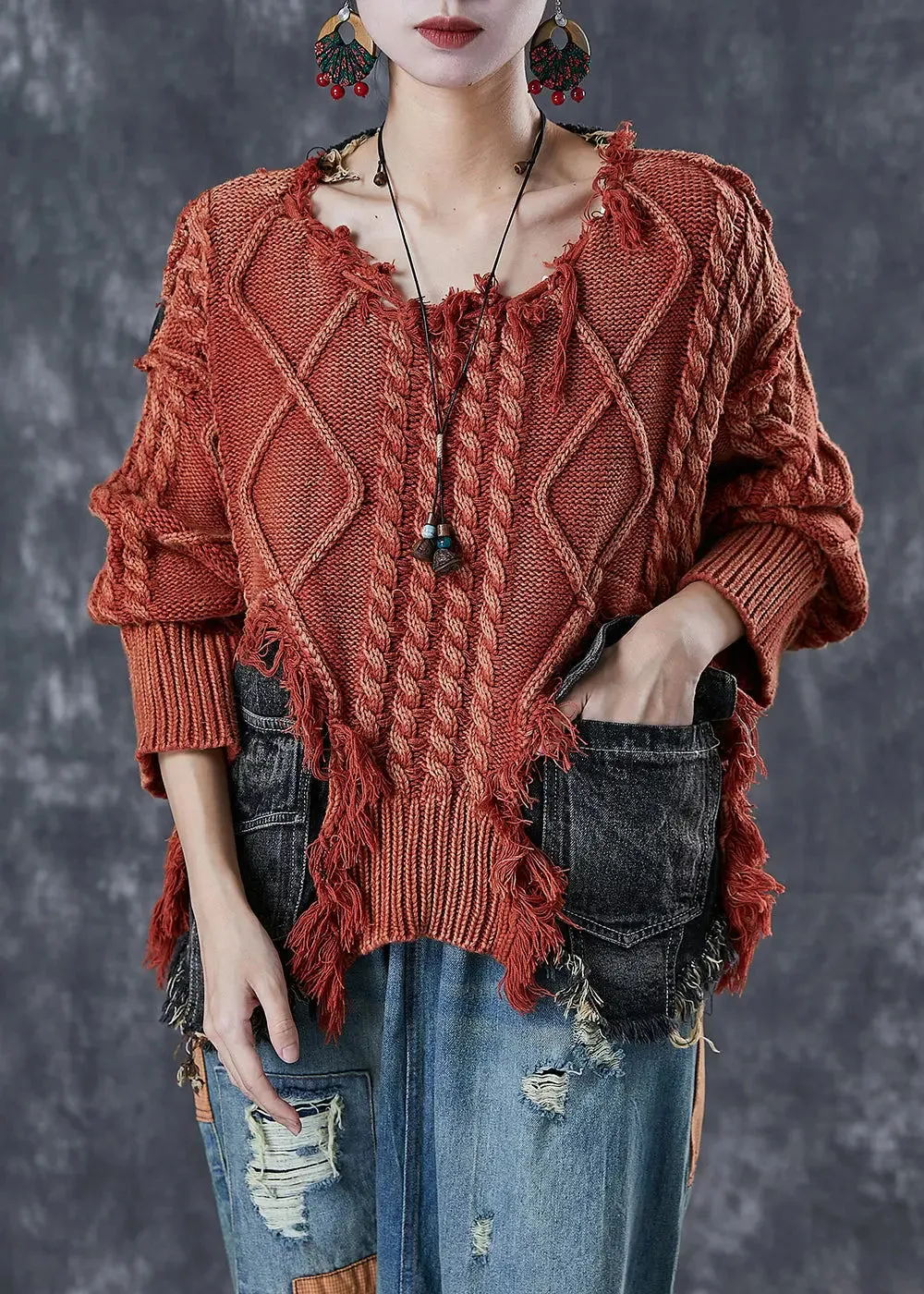 Asymmetrical Patchwork Sweater