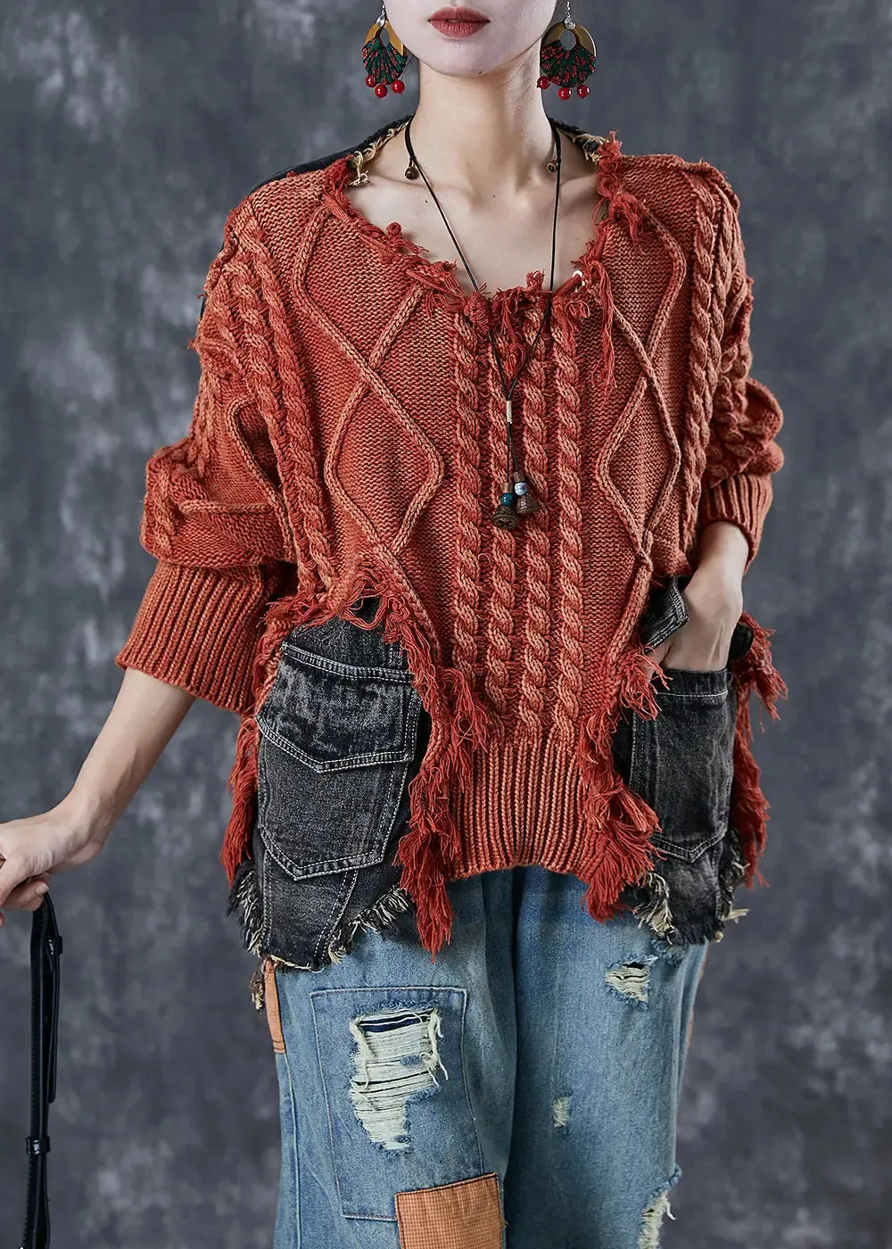 Asymmetrical Patchwork Sweater
