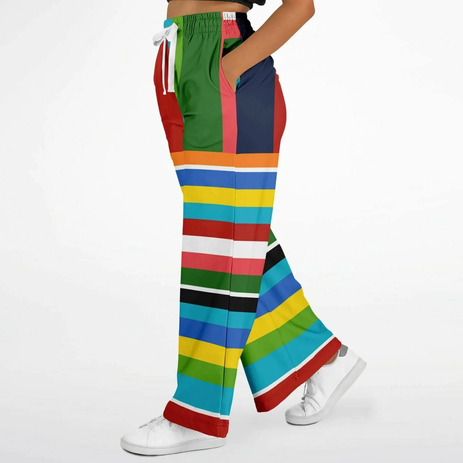 Bal Harbor Yachtie Rugby Stripe Eco-Poly Wide Leg Pants