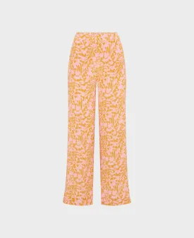 Barr Liberty Print Wide Leg Silk Palazzo Pants