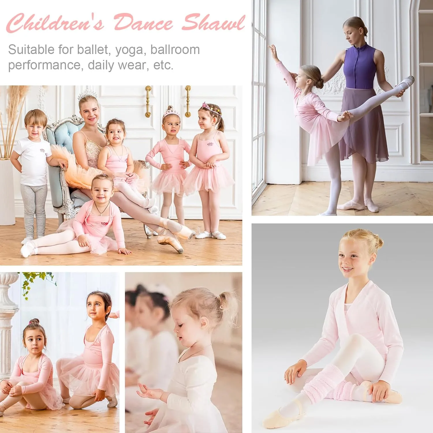 Bezioner Ballet Wrap Top Girls Ballet Sweater Dance Sweater for Girls