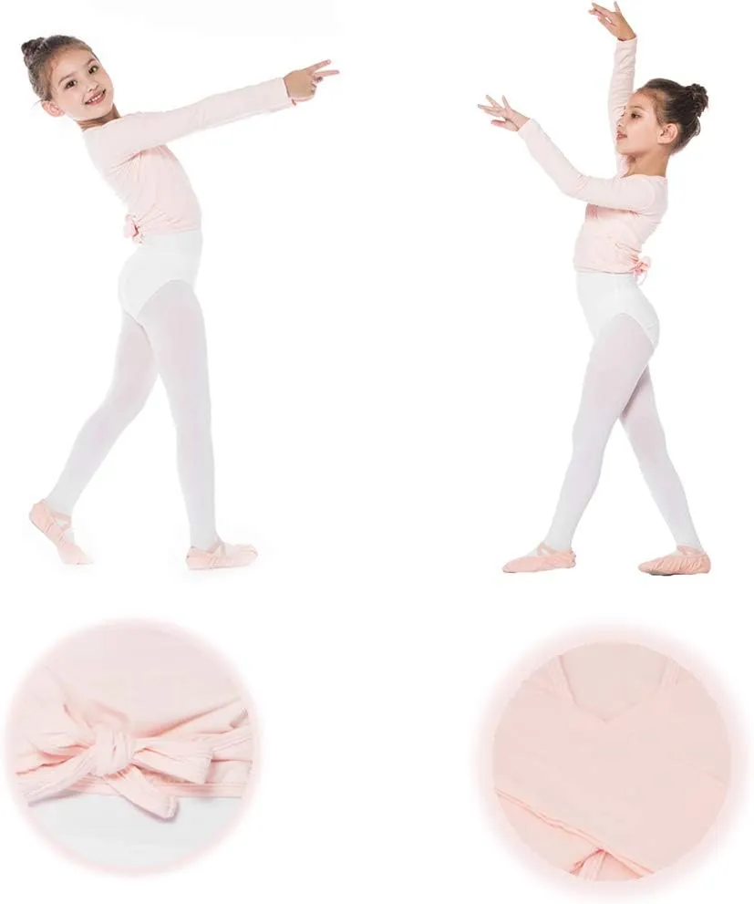 Bezioner Ballet Wrap Top Girls Ballet Sweater Dance Sweater for Girls