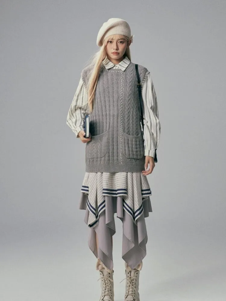 Boyfriend style long sleeve striped shirt【s0000003716】