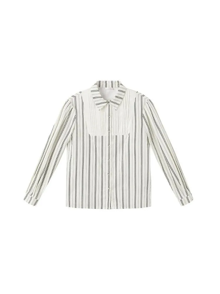 Boyfriend style long sleeve striped shirt【s0000003716】