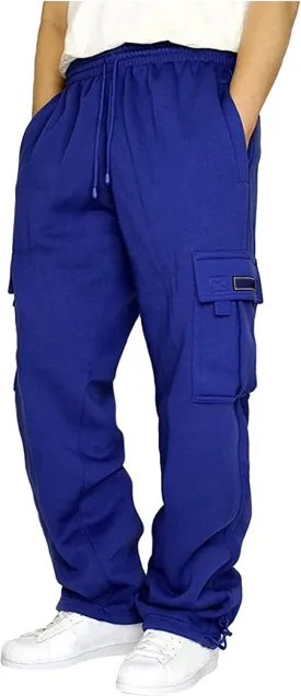 Cargo Sweatpants for Men Baggy Lightweight Athletic Joggers with Pockets Workout Mencomfy Open Bottom Sweat Pants