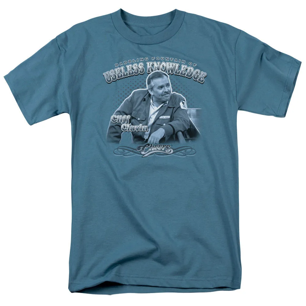 Cheers Fountain of Knowledge Mens T Shirt Slate