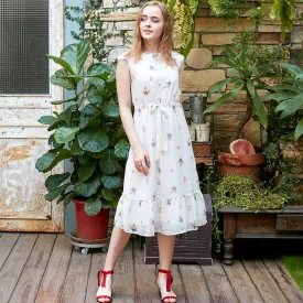 Chiffon floral swing dress