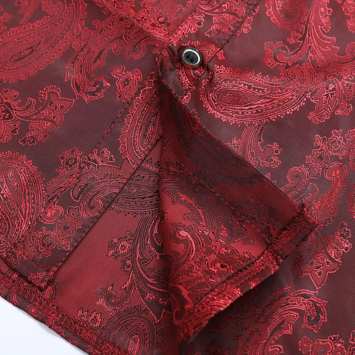 Cloudstyle Mens Paisley Shirt Long Sleeve Dress Shirt Button Down Casual Slim Fit