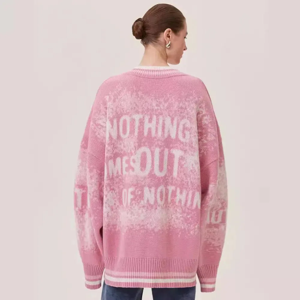 Contrast Colour Loose Wool Top