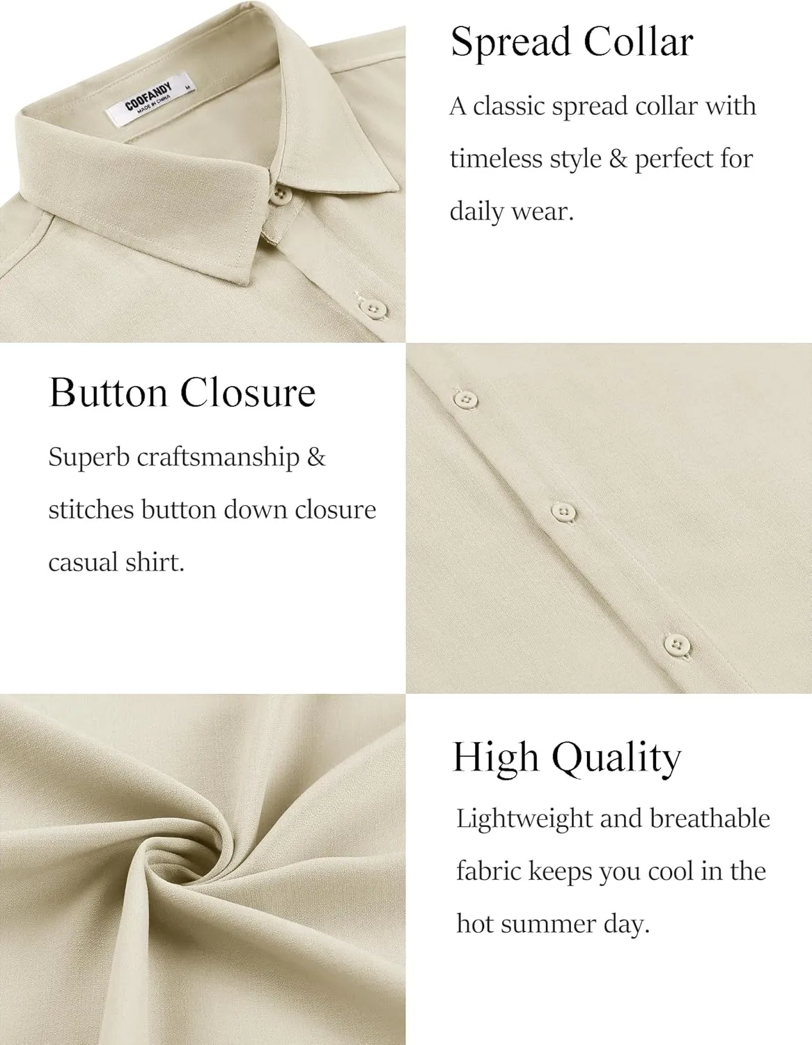 COOFANDY Men's Button Down Shirt Short Sleeve Casual Shirts for Summer Beach Vacation Shirts