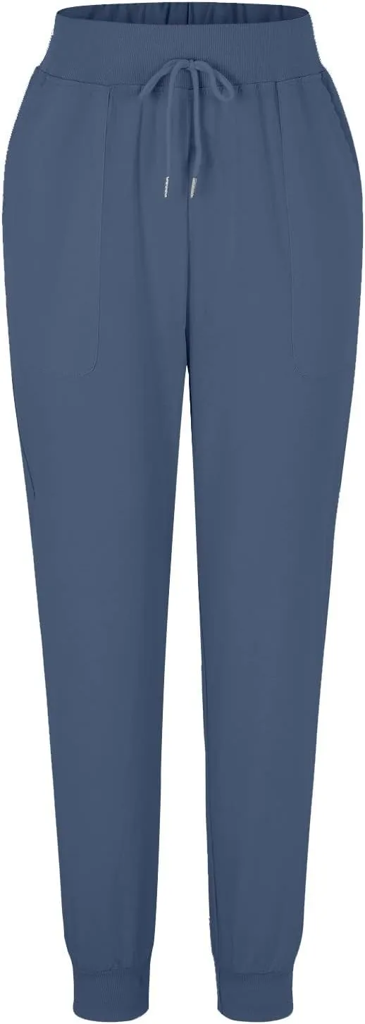 Cotton Linen Tapered Pants for Women Drawstring Elastic Waist Trousers Cinch Bottom Lightweight High Waisted Pants 2025