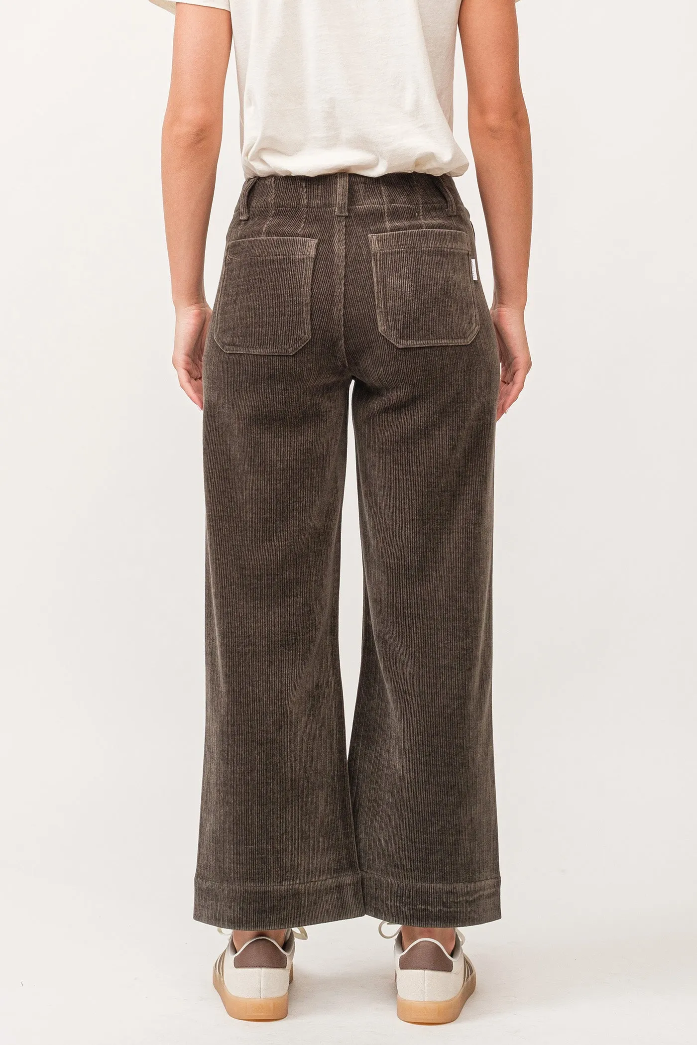 Dear John Audrey High Rise Wide Leg Jean in Dark Olive