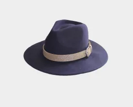Deep Plum 100% Wool Panama Style Hat - The Aspen
