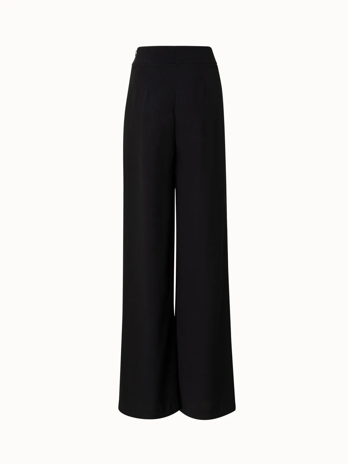 Double-Layer Silk Crêpe Wide Leg Pants with Pixel Foil Embellishment