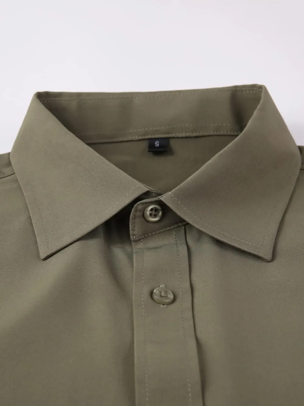 Dress Shirts for Men's Long Sleeve Button Down Shirt Slim Fit Business Formal Stretch Shirt