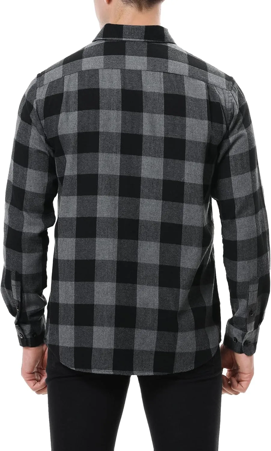 Esabel.C Mens Flannel Shirt Regular Fit Long Sleeve,Casual Button Down Plaid Flannel Shirt for Men