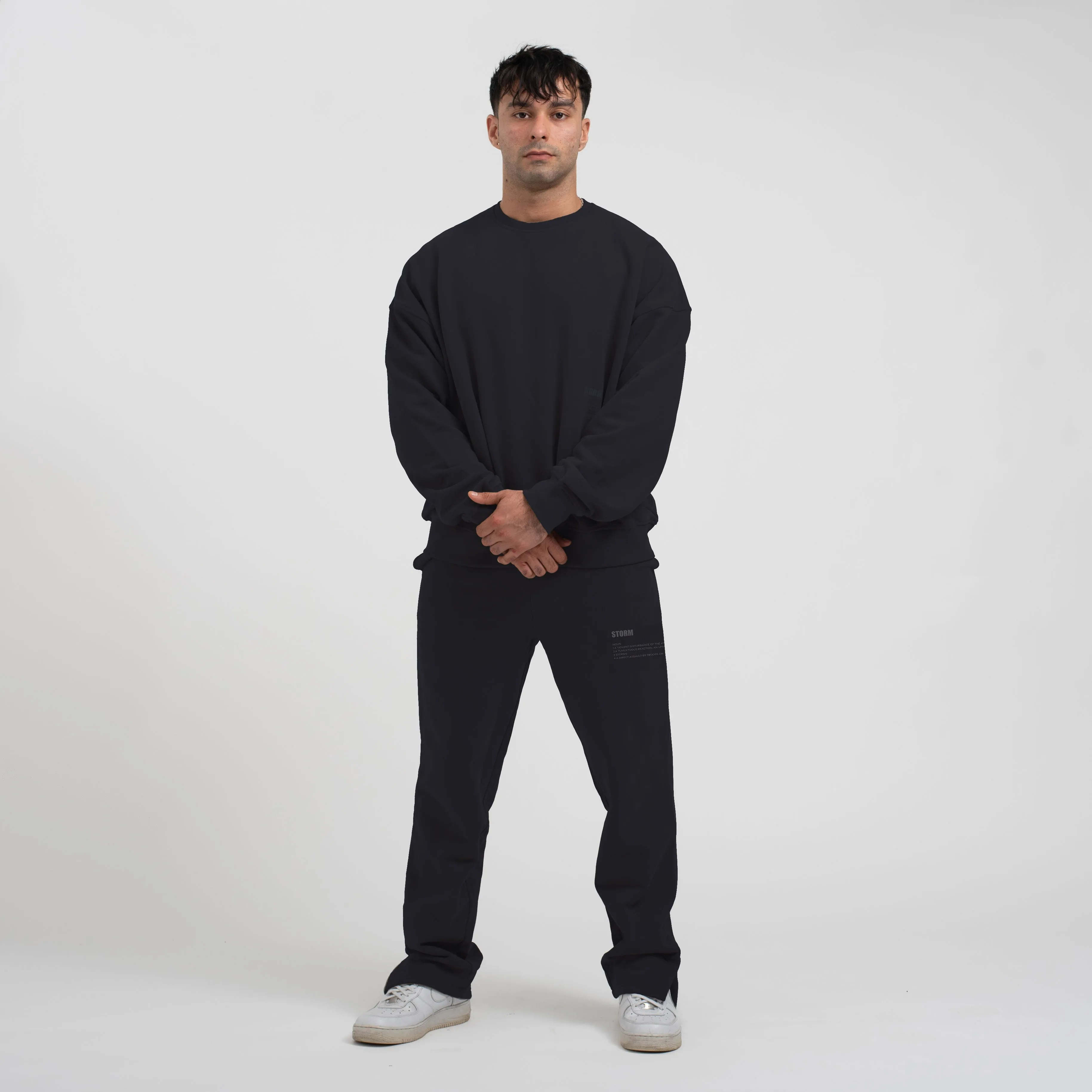 Essential Side Slit Sweatpants Midnight