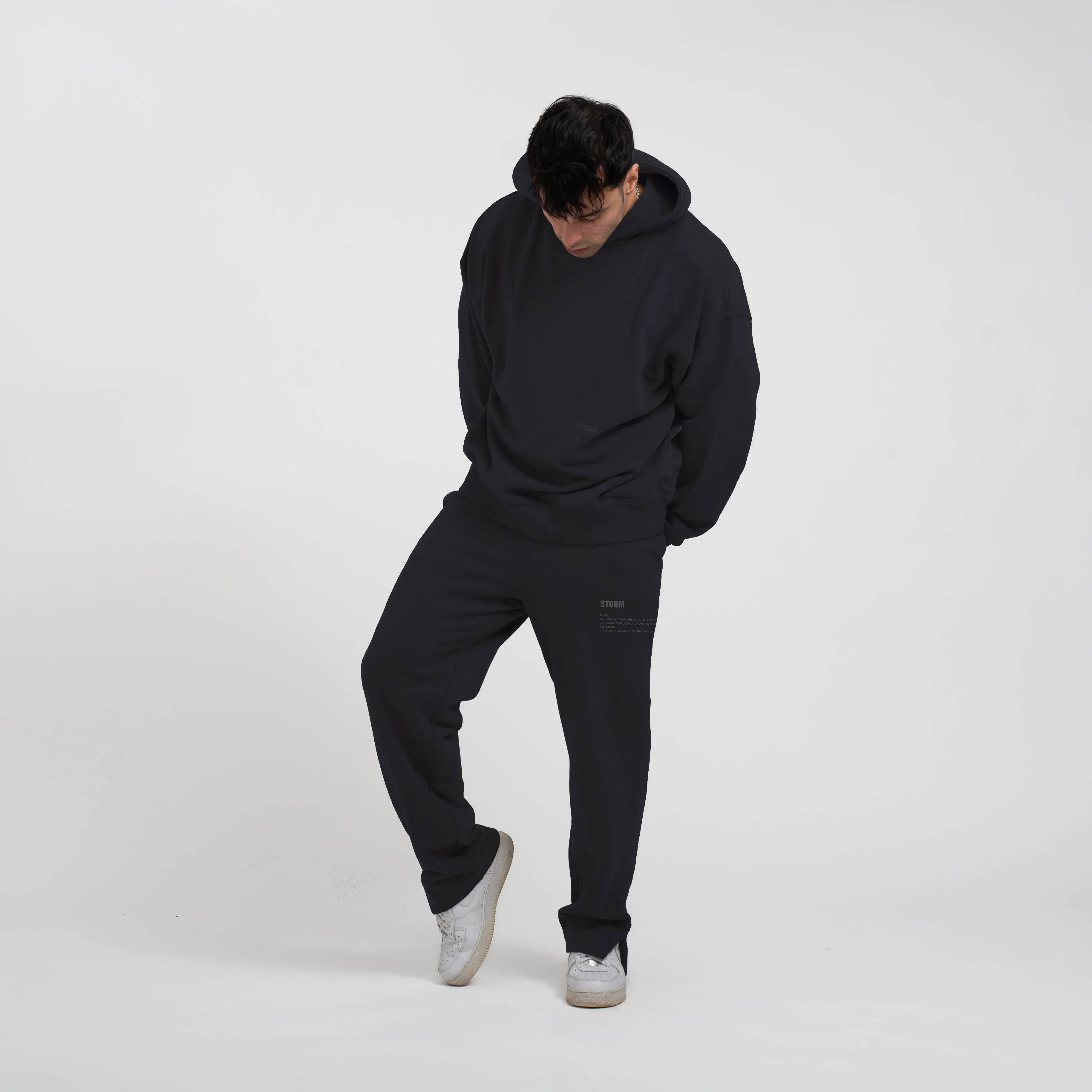 Essential Side Slit Sweatpants Midnight
