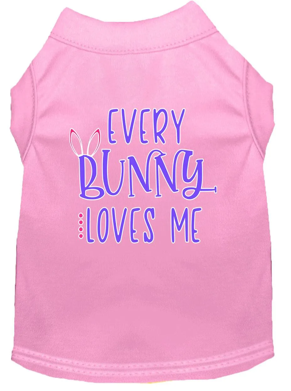 Every Bunny Loves Me Screen Print Dog Shirt Light Pink Xxl (18)