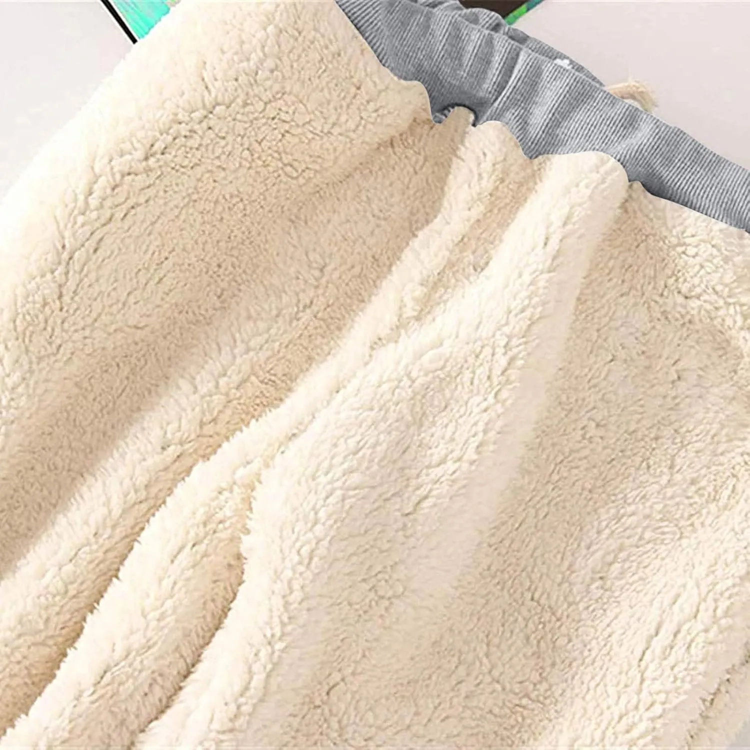 Fleece Joggers for Women Winter Warm Sweatpants Women Sherpa Lined Sweatpants with Pocket Athletic Sweatpants