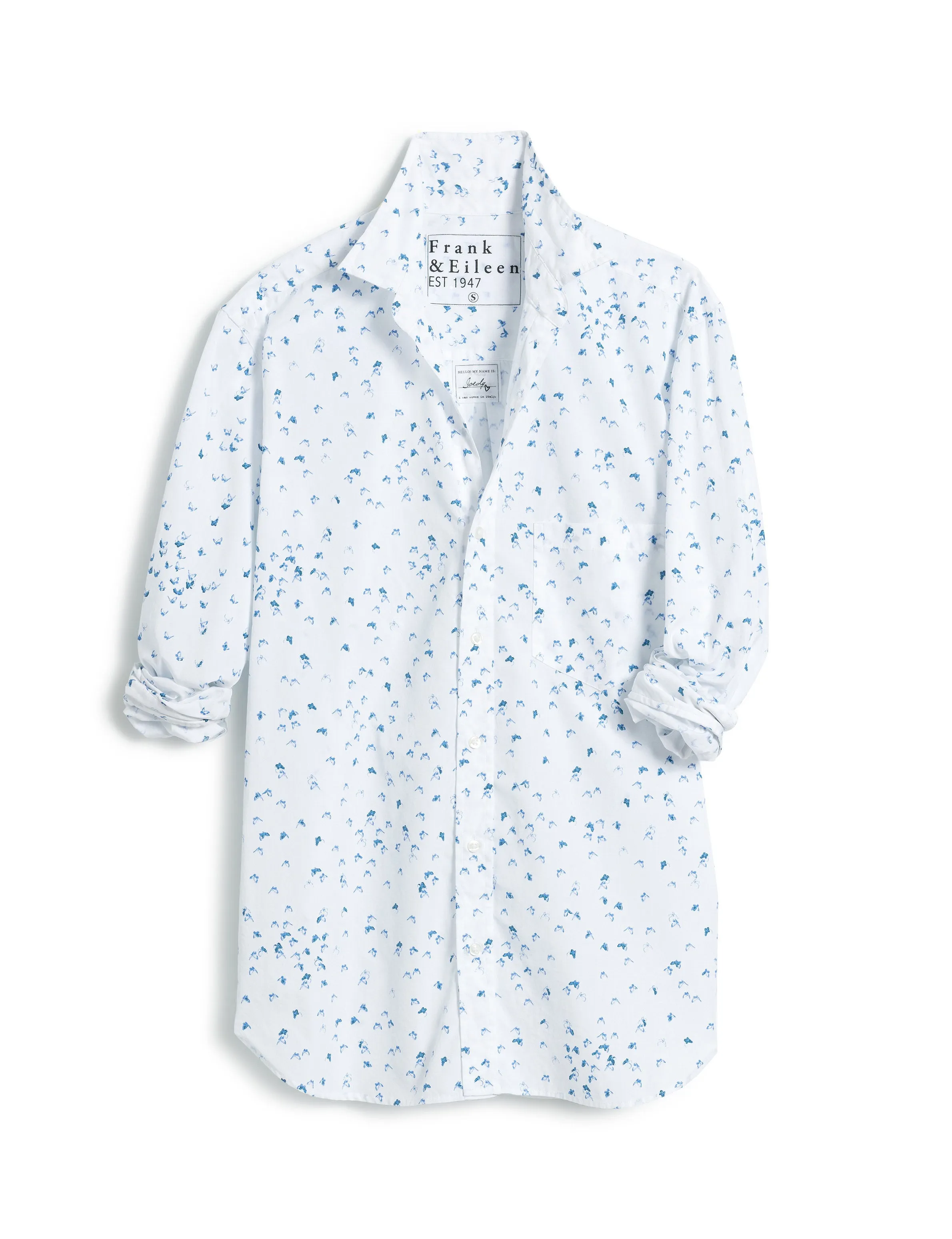 FRANK AND EILEEN - JOEDY BOYFRIEND BUTTON UP SHIRT IN BUTTERFLIES