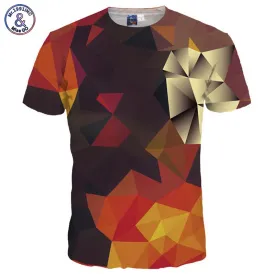 Geometric Plaid Mens T-Shirt
