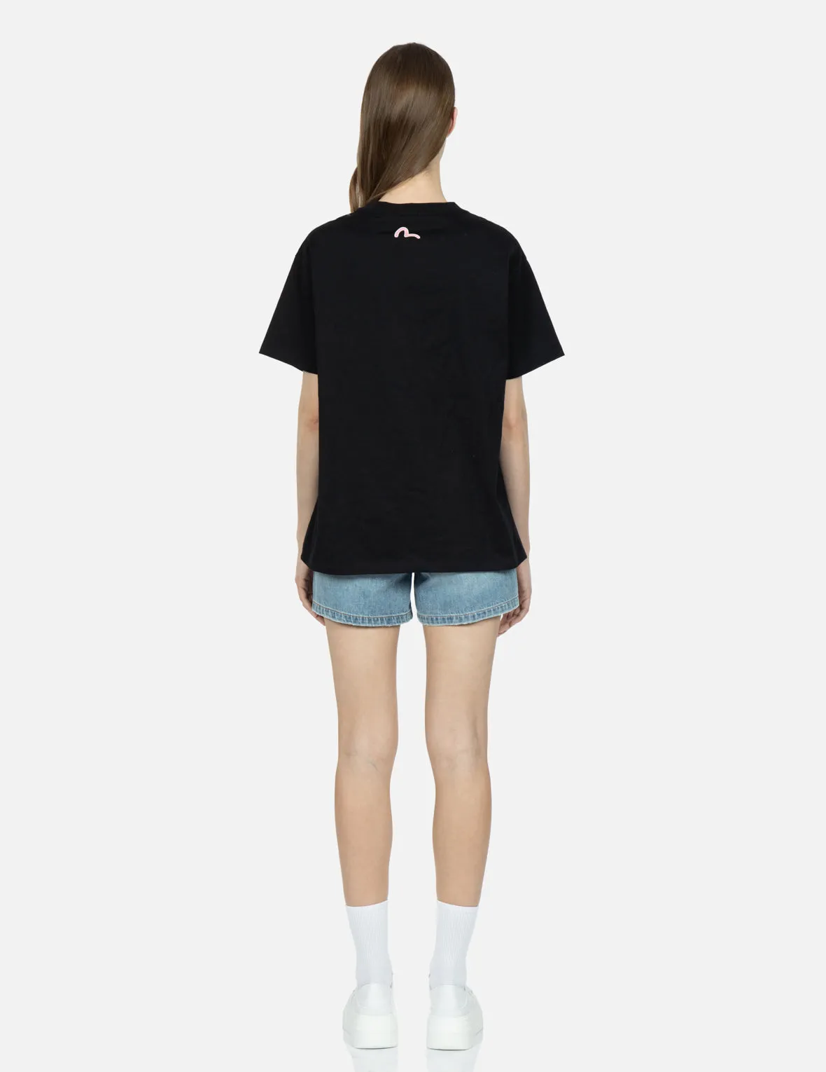 Graffiti Daruma Print Boyfriend T-shirt