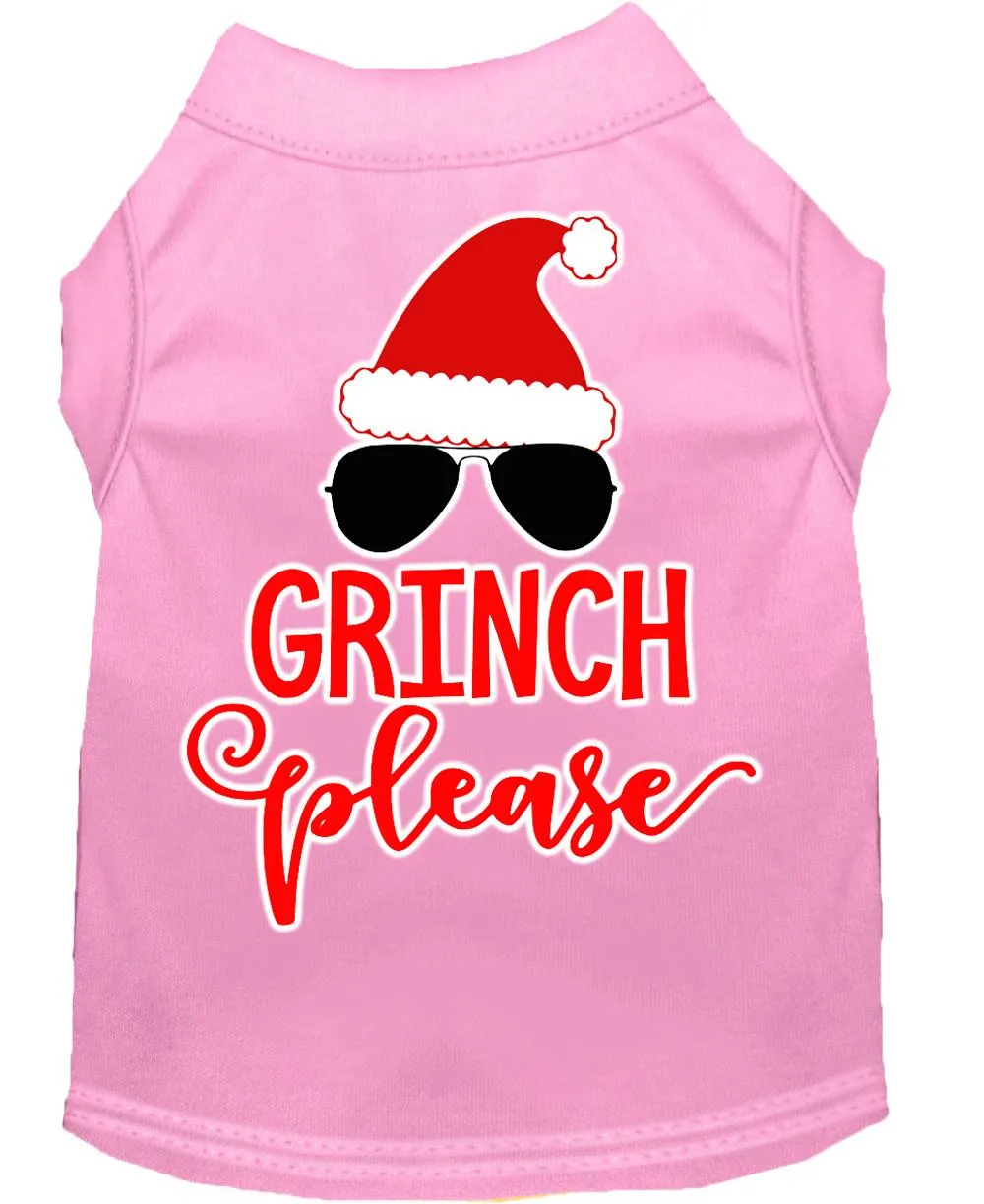 Grinch Please Screen Print Dog Shirt Light Pink Xs (8)