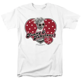 I Love Lucy Funny and Fabulous Mens T Shirt White