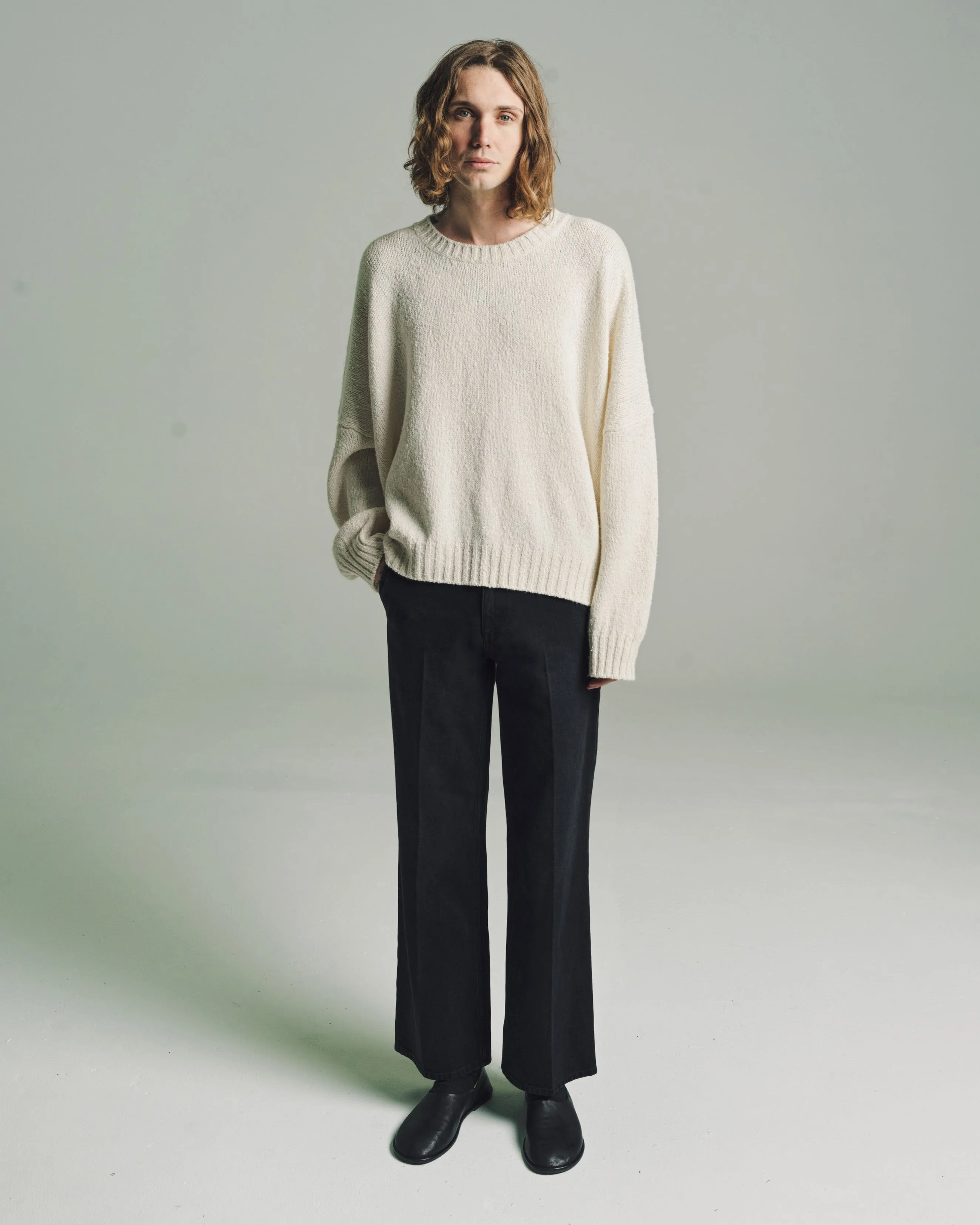 Ivory Wool & Silk Grohl Top