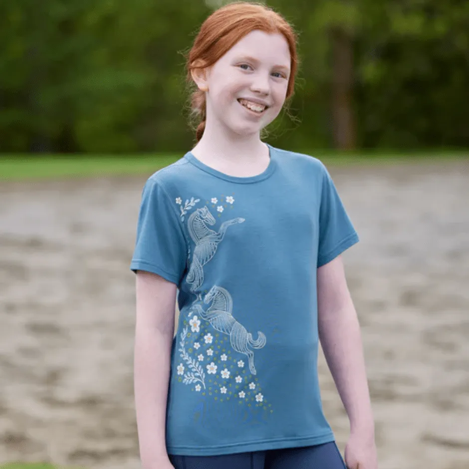 Kerrits Juniors Trot The Dots Tee Shirt - Dewdrop