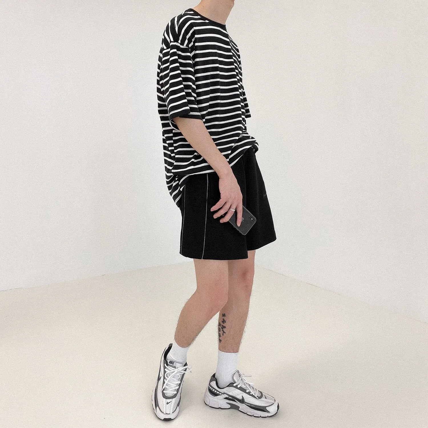 [Korean Style] 3 Colors Oversize Striped T-Shirts