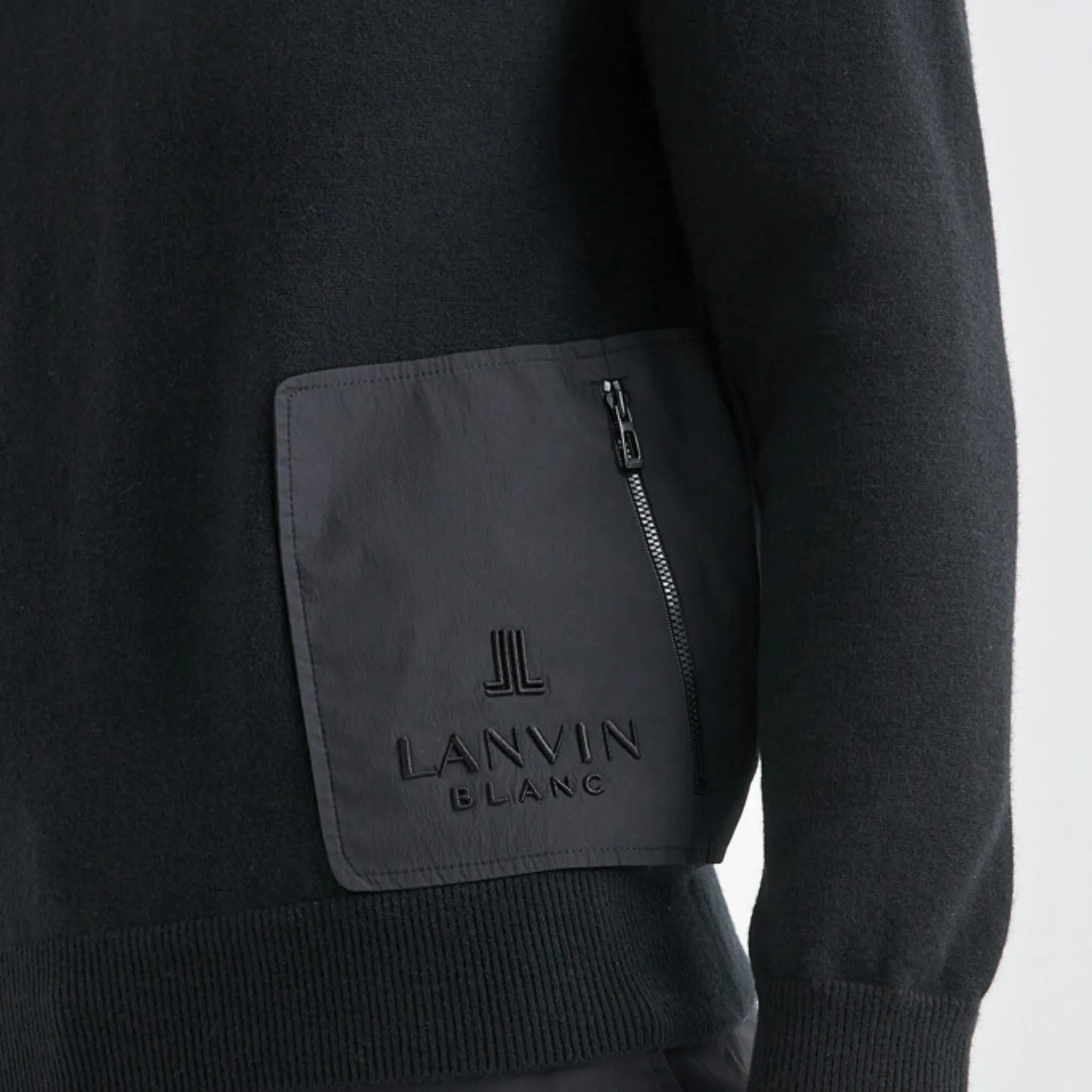 Lanvin Blanc Wool Pocket Top