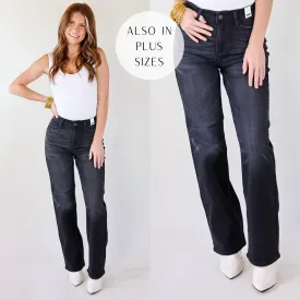 Last Chance Size 0, 14W, 16W, 20W, 22W & 24W | Judy Blue | Good N' Classic Straight Leg Jeans in Black