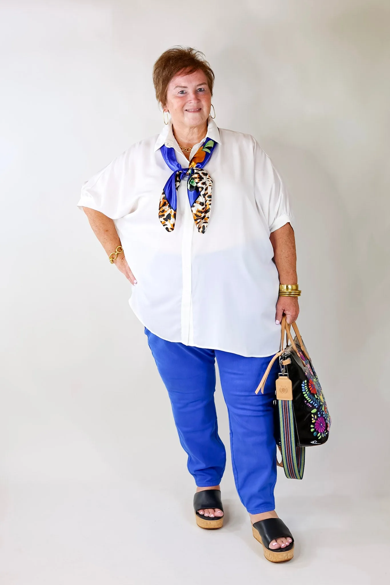 Last Chance Size 0 | Judy Blue | Vibrant Smiles Control Top Skinny Jeans in Cobalt Blue