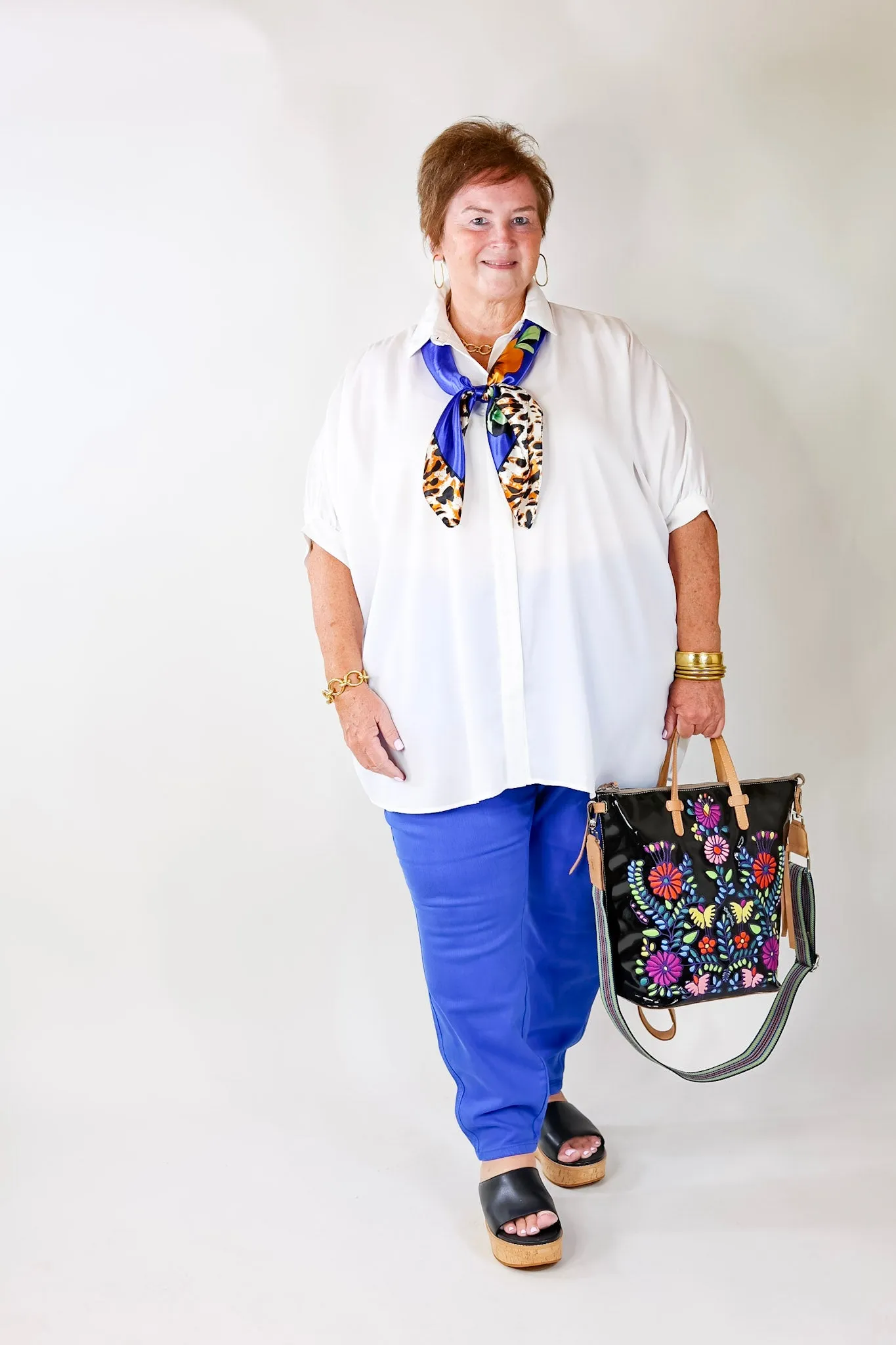 Last Chance Size 0 | Judy Blue | Vibrant Smiles Control Top Skinny Jeans in Cobalt Blue