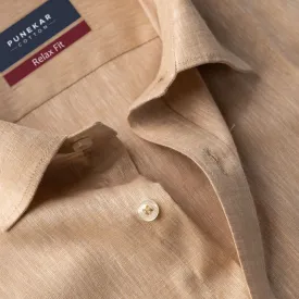 Light Tan Color Poly Cotton Shirt For Men
