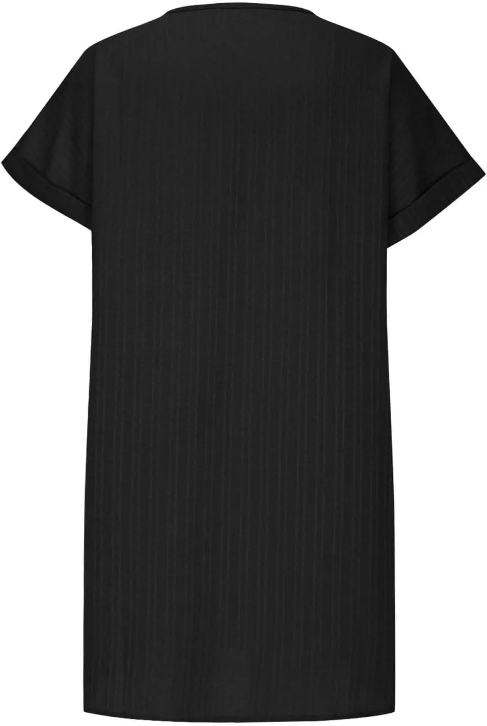 Linen Cotton Dress for Women Button V Neck Midi Dress Short Sleeve Dressy Casual Loose Fit Work T Shirt Dresses
