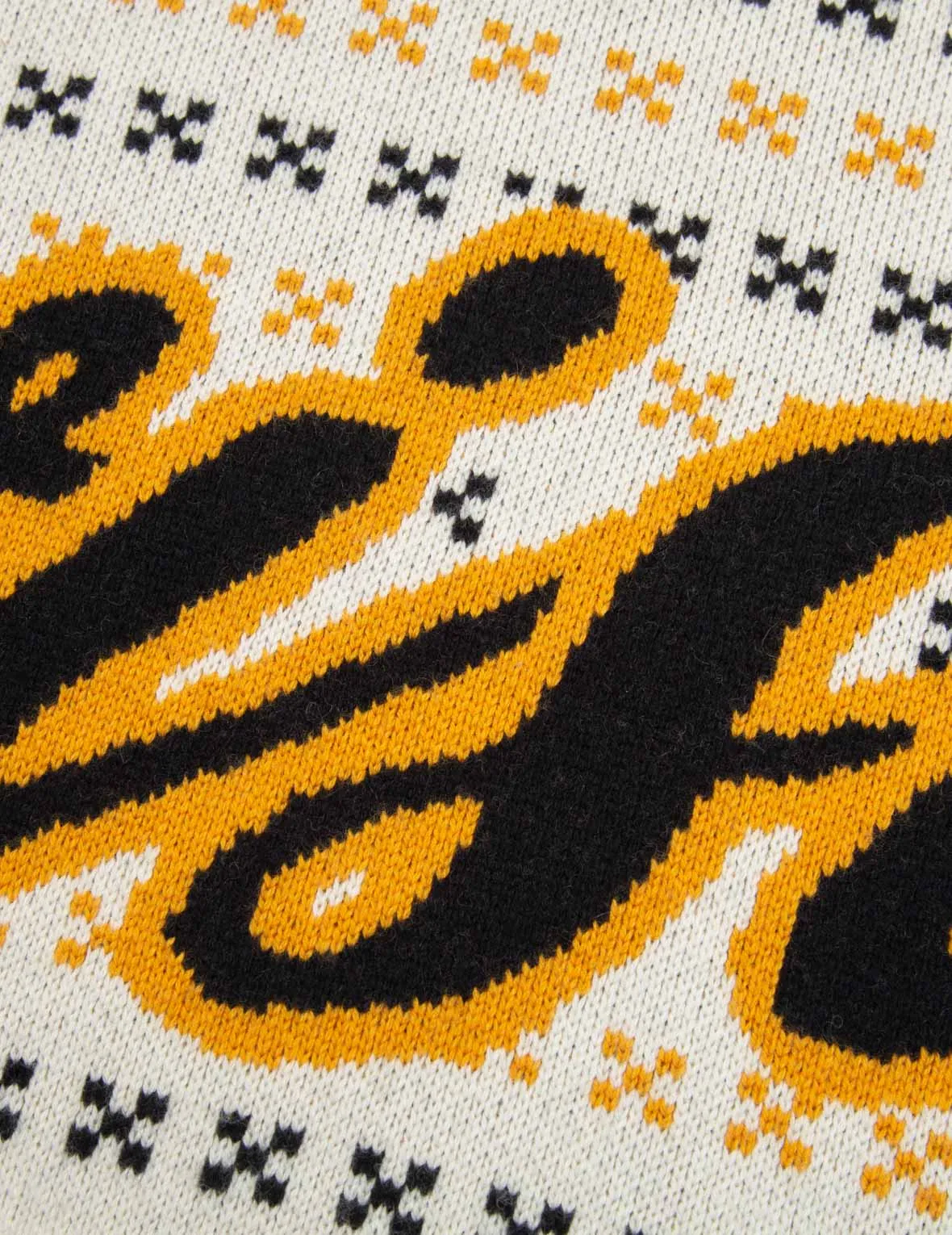 Logo Calligraphy Jacquard Knitted Sweater