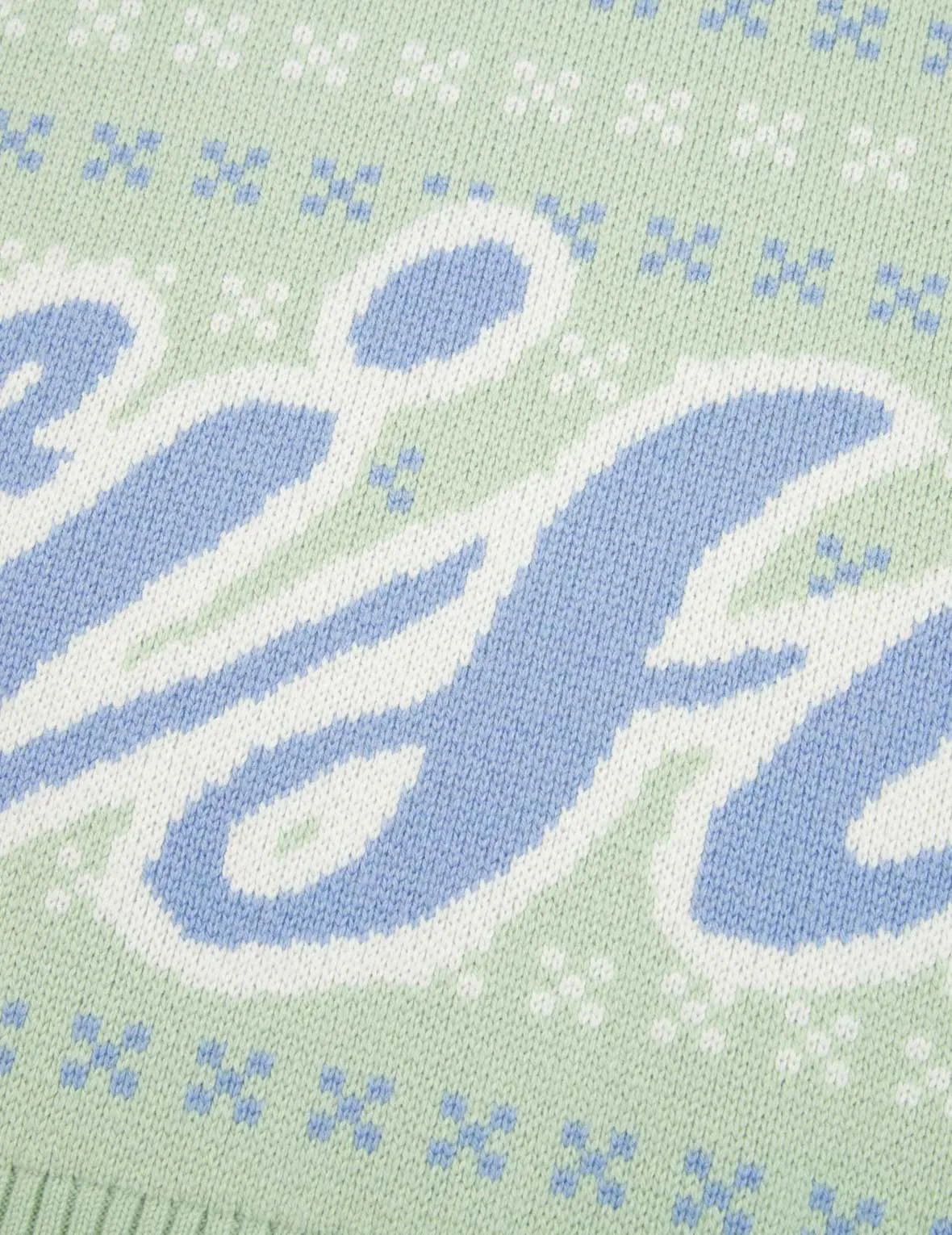 Logo Calligraphy Jacquard Knitted Sweater
