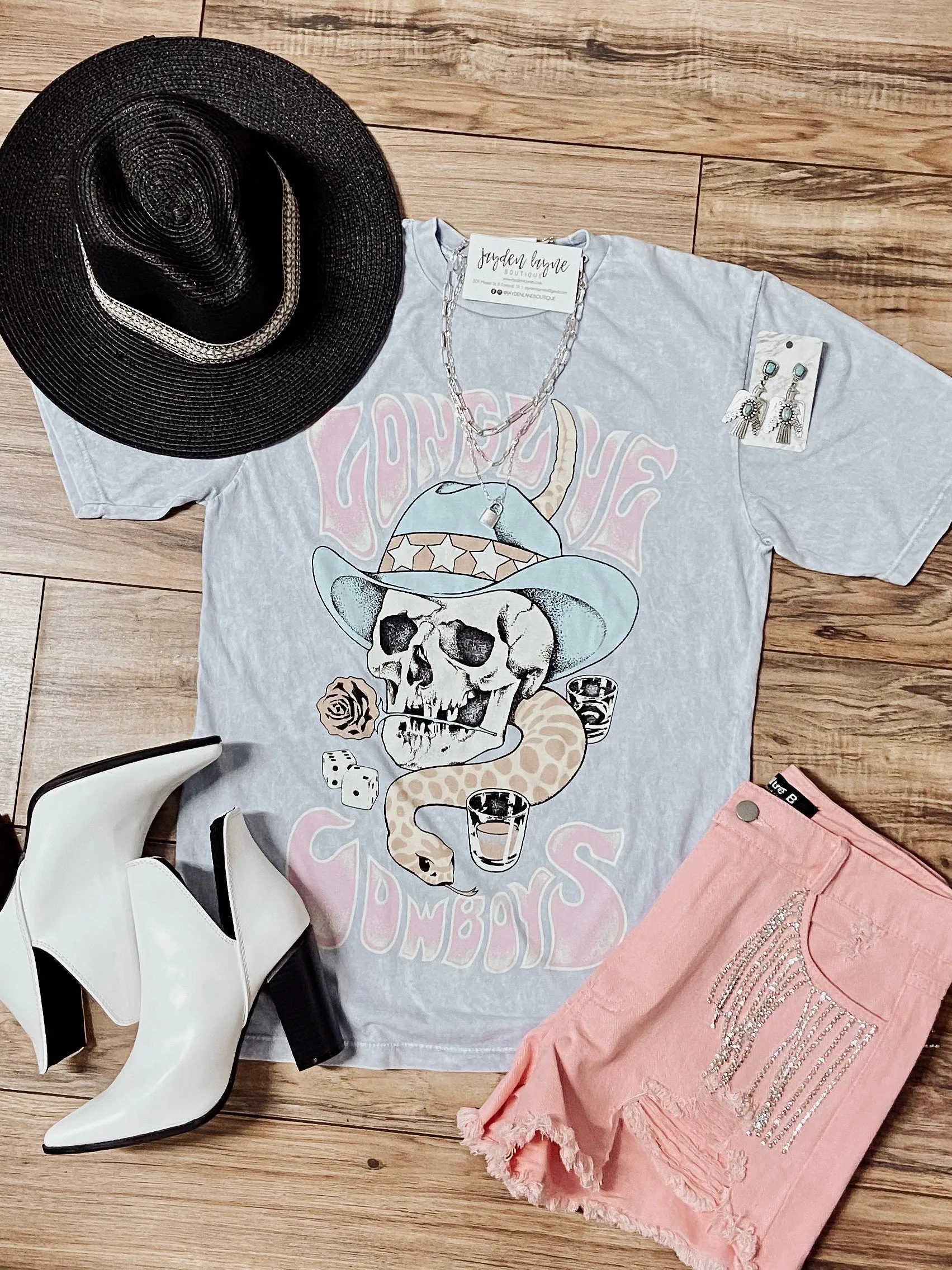 Long Live Cowboys mineral bf tee
