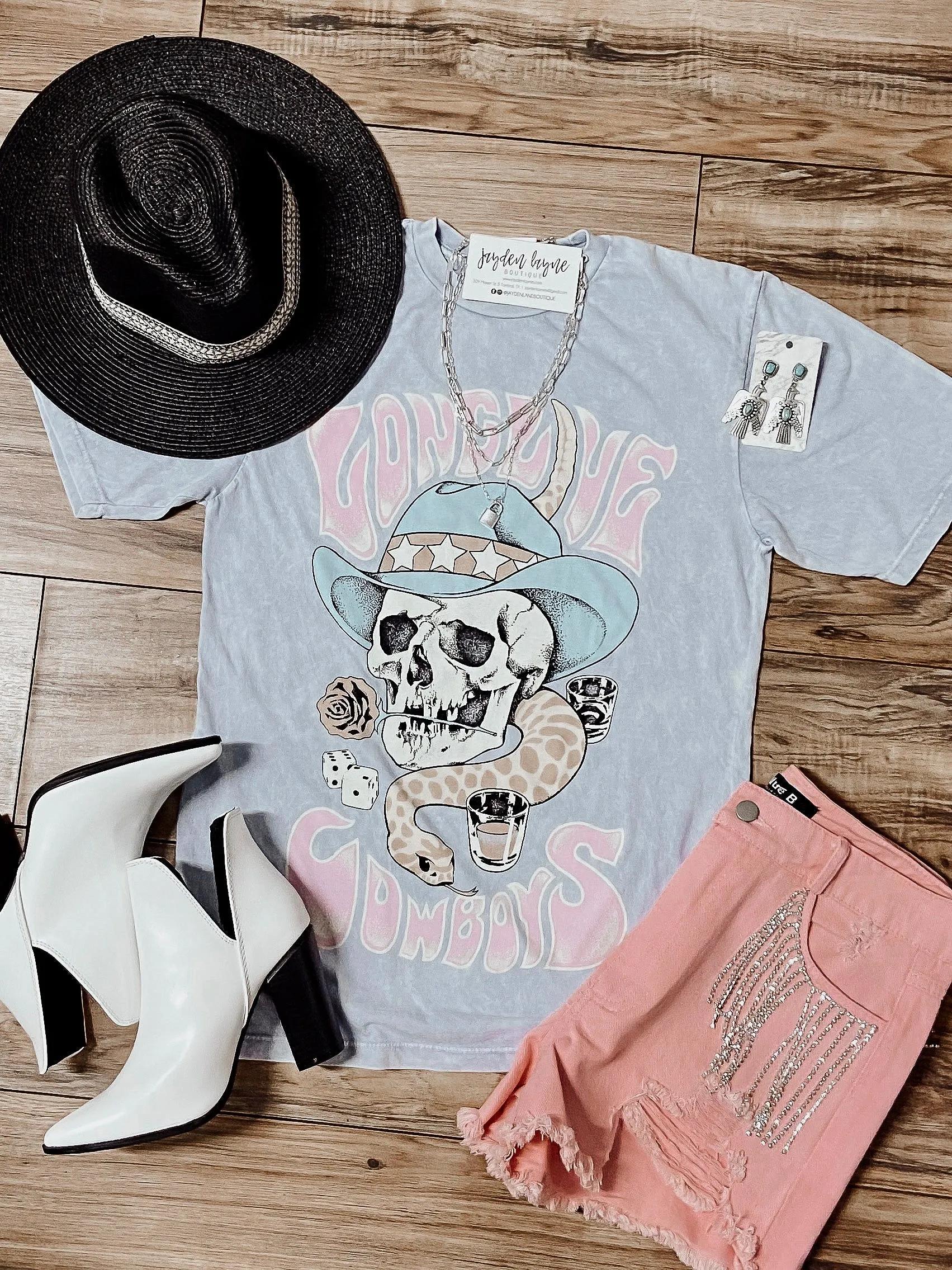 Long Live Cowboys mineral bf tee