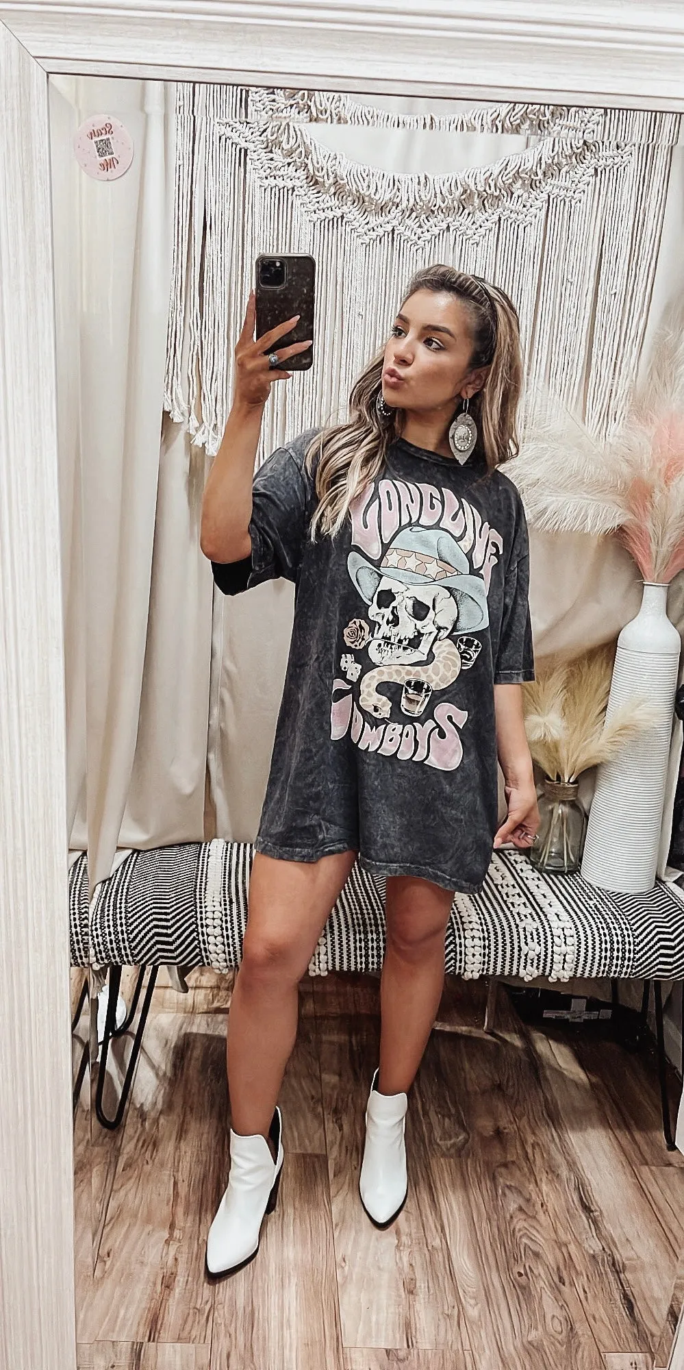 Long Live Cowboys mineral bf tee